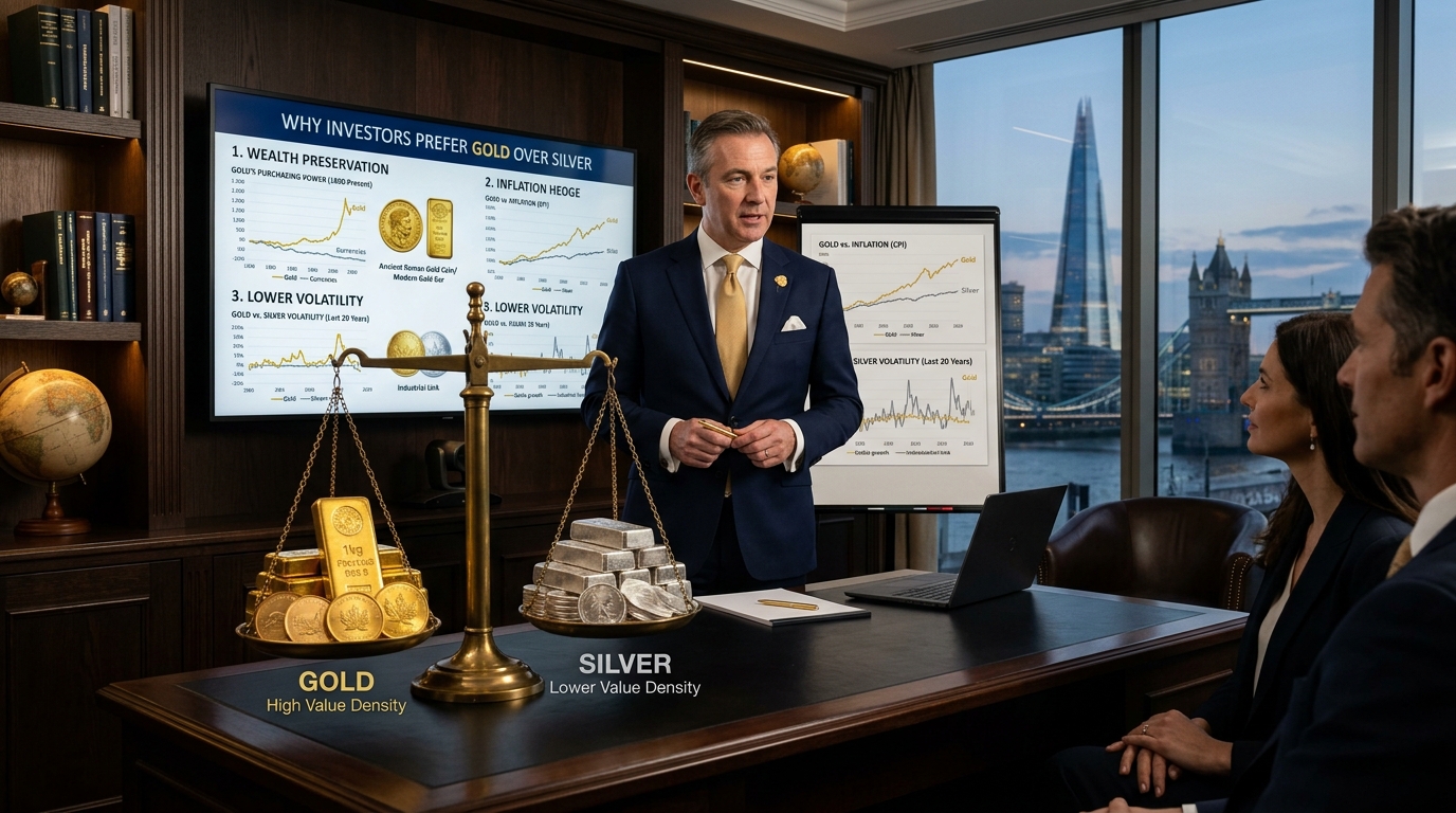 Investors Choose Gold Over Silver: Key Reasons Explained
