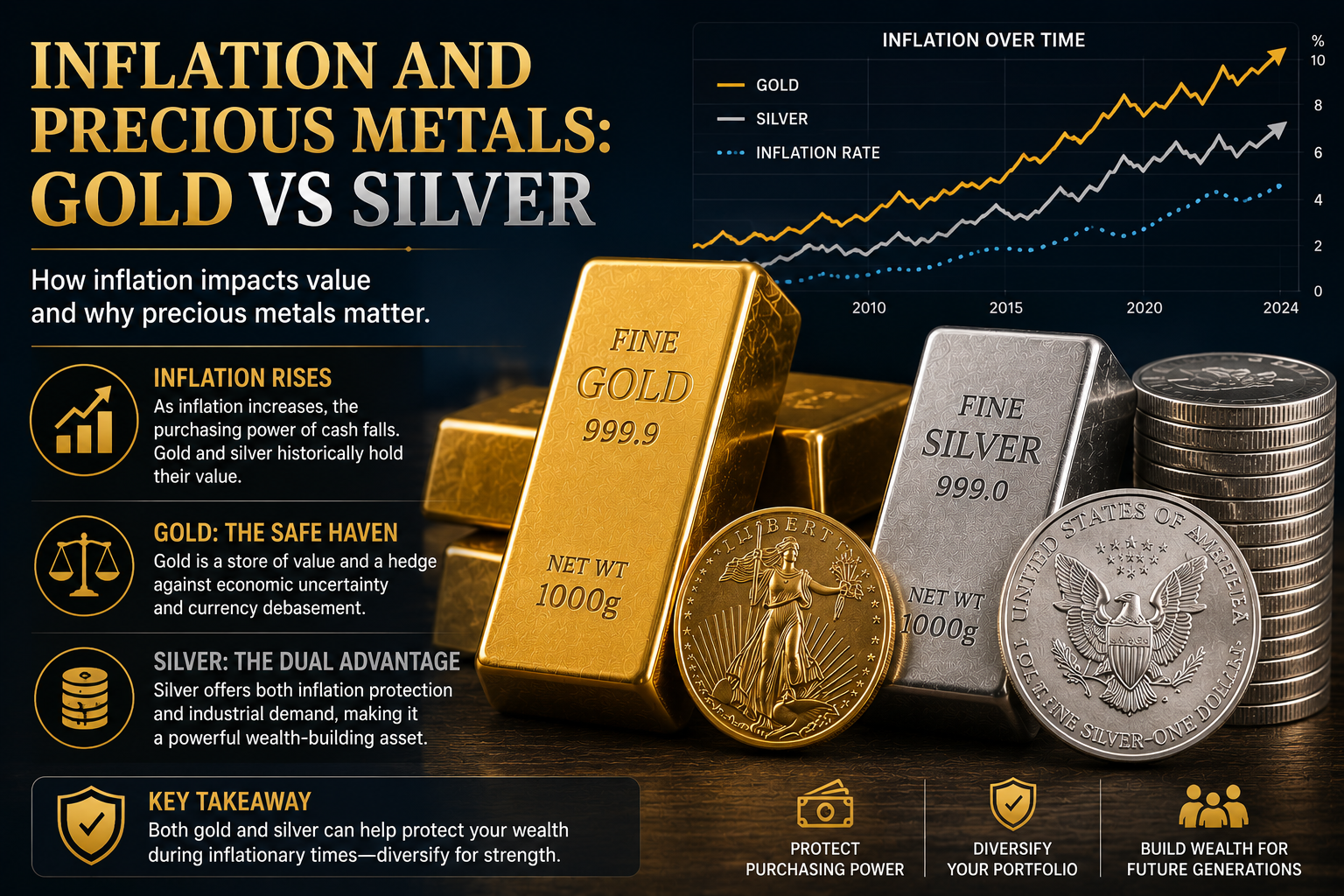 Inflation and Precious Metals: Gold vs Silver