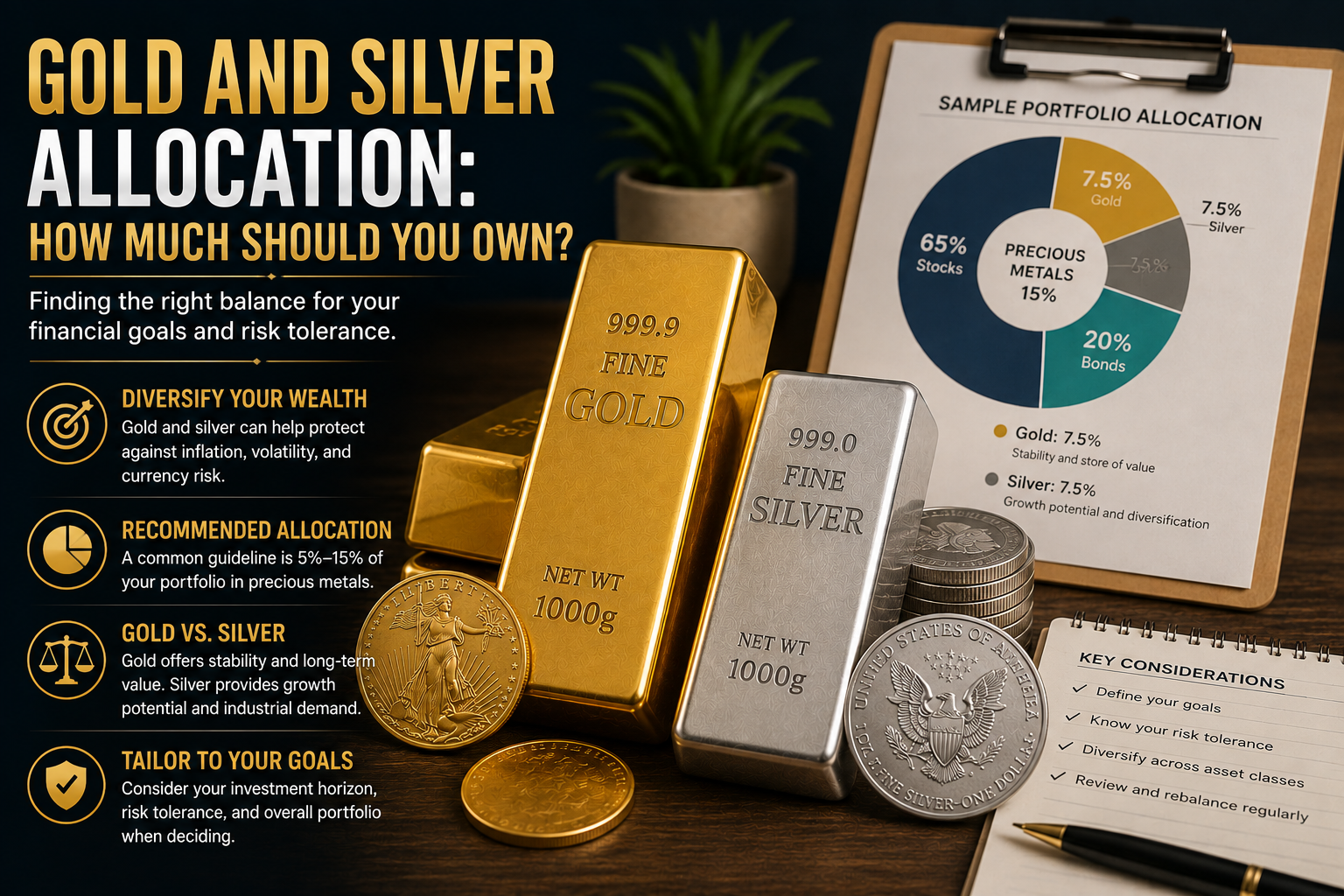 Gold and Silver Allocation: How Much Should You Own?