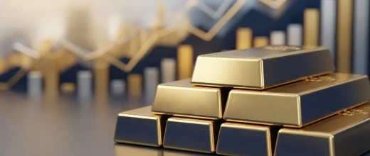Silver Price Gold: Stack of gold bars with a financial chart showing upward gold price movements explained for investors.