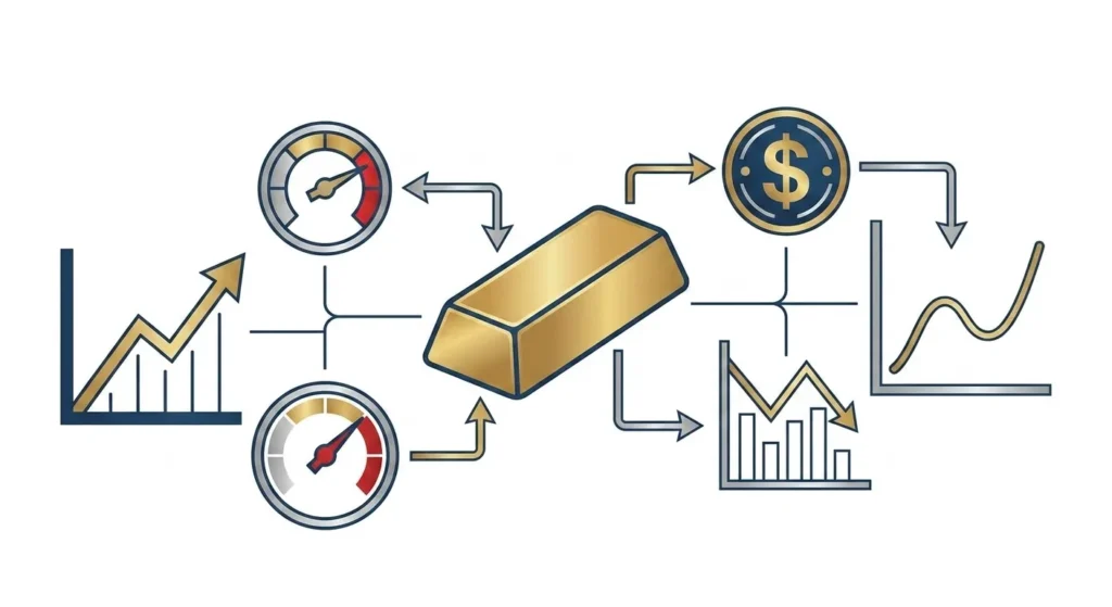 Silver Price Gold: Visualizing gold's link to economic indicators like market trends, currency value, and financial performan